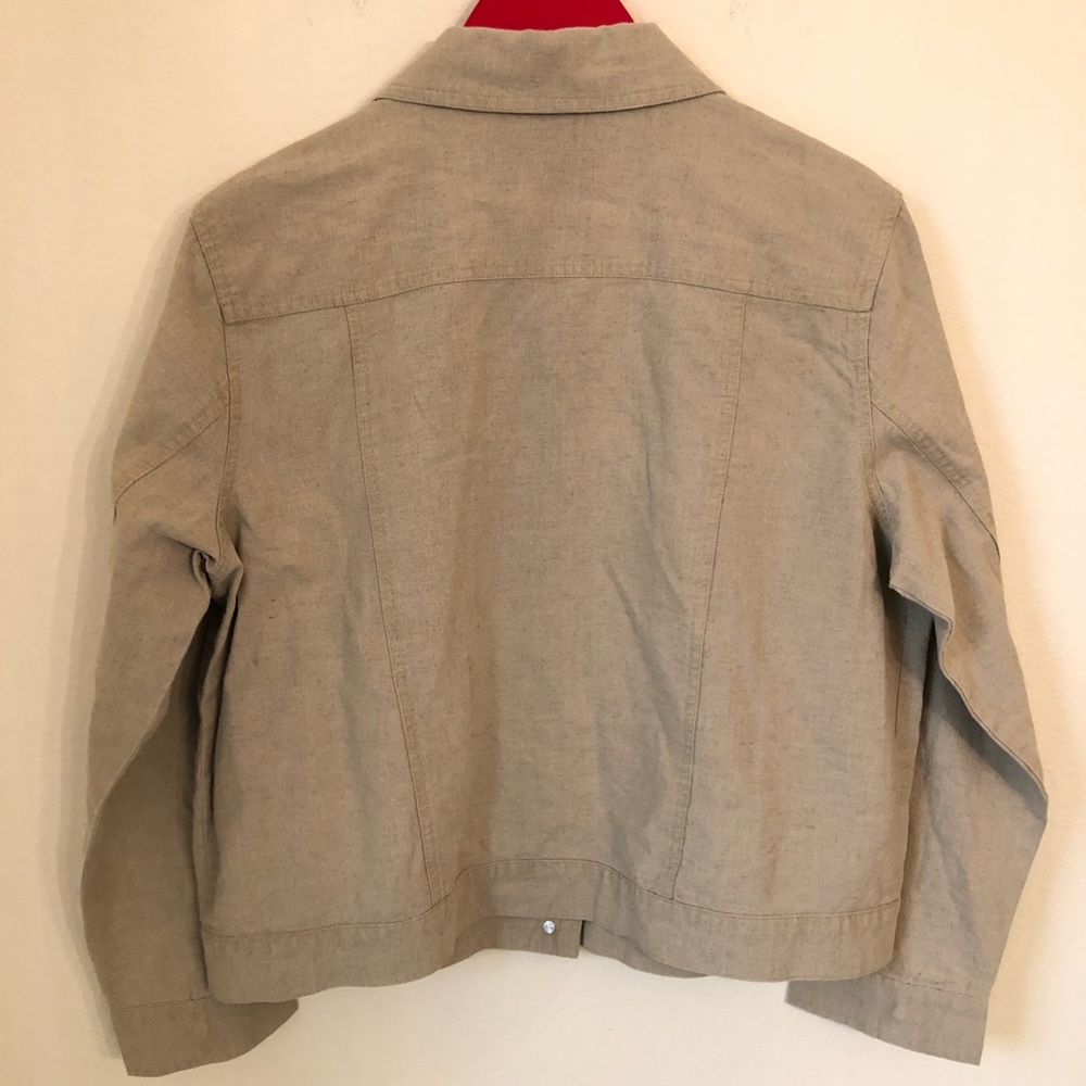 Mirasol beige Linen/Cotton Button up Jacket XL - Picture 6 of 6